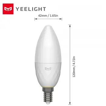 

Yeelight Smart Candle Lamp Mesh Edition Support Mijia APP E14 220V 250lm 2700K-6500K Color Temperature Adjust Smart Home Device
