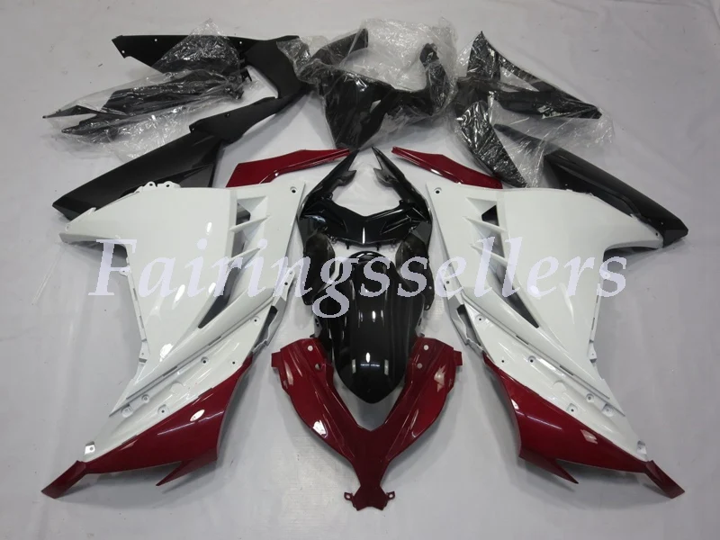 

New ABS Plastic Injection Molding Motorcycle Fairings kit Fit for Kawasaki Ninja 300 EX300 ninja300r 13-18 Maroon and White