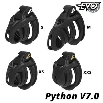 CHASTE BIRD 2021 New Python V7.0 3D EVO Cage Mamba Male Chastity Device Double-Arc Cuff Penis Ring Cobra Cock Adult Sex Toys 3