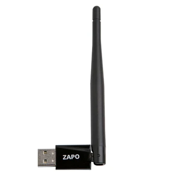 

ZAPO 2.4GHz WiFi USB Adapter 150Mbps Wireless 802.11N Receiver Network Card High Gain Antenna for Windows Linux Systems