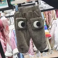 Детская одежда; вельветовые штаны для мальчиков; плотные стеганые Хлопковые Штаны для малышей; теплые штаны для малышей; сезон осень-зима