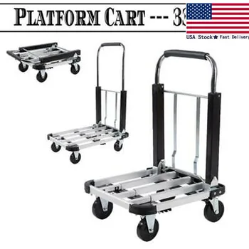 

330lbs Platform Cart Dolly Folding Foldable Moving Warehouse Push Hand Truck