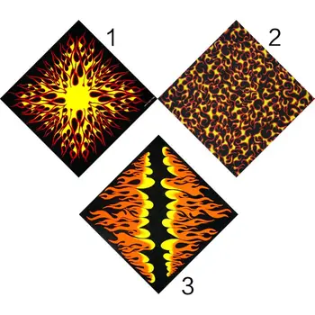 

Japanese Harajuku Biker Flame Fire Print Protective Multi-Use Seamless Square Scarf Motorcycle Hip-Hop Headband Bandana Neck Tie