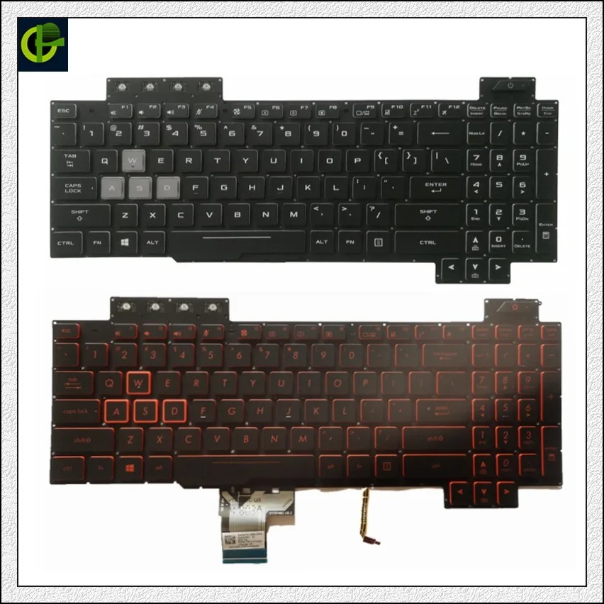 Оригинальная английская клавиатура с подсветкой для ноутбука ASUS ROG FX504 FX504G FX504GE