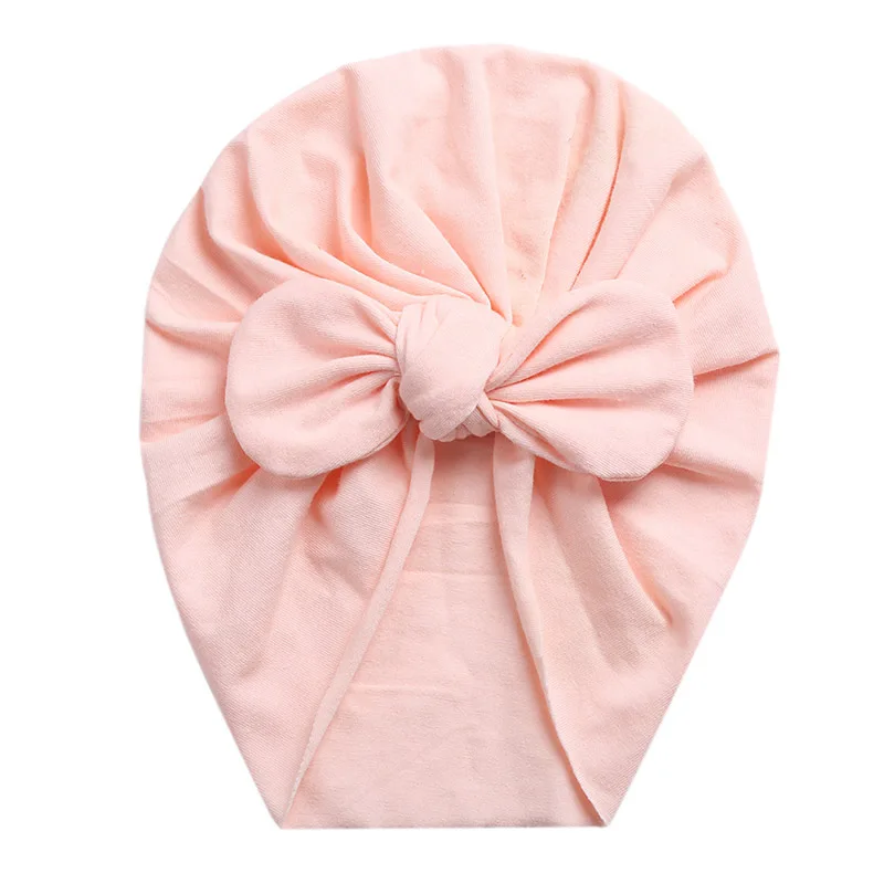 New Baby Turban Solid Color Soft Cotton Baby Hat Cute Rabbit Ear Newborn Girl Hats Bonnet Kids Cap Headband Head Wrap pacifier for baby Baby Accessories