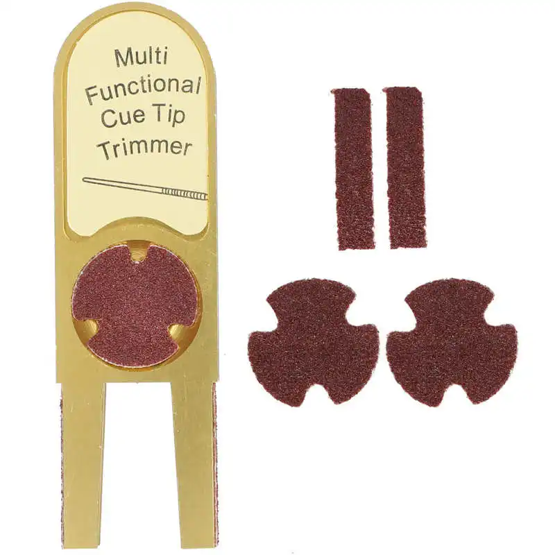 Pool Tip Trimmer U-Shape Billiards Pool Tip Trimmers Repairer Tool Muti-Functional Club Alloy Sharpener Snooker Club