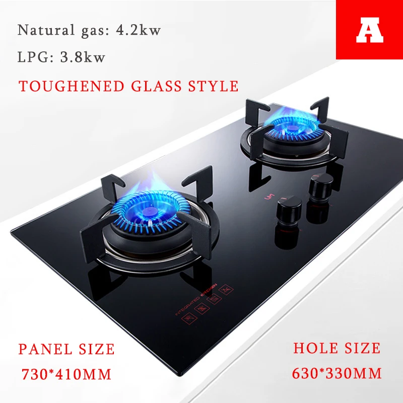 Household Gas Stove Stainless Steel/stalinite Hot Sell LPG/Natural gas Cooker Desktop and Embedded type Cooking Machine