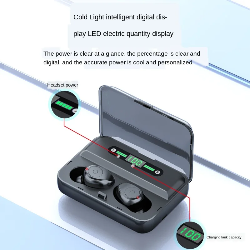 

TWS Bluetooth 5.0 Earphone Touch Control Wireless Bluetooth Headphone Stereo Sports Waterproof Headset Earbuds With Microphone