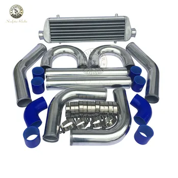 

Universale Turbo Intercooler 550*140*65mm 2.0" di Ingresso Uscita Alluminio e Pinna 2.0 "turbina tubo in alluminio piping kit