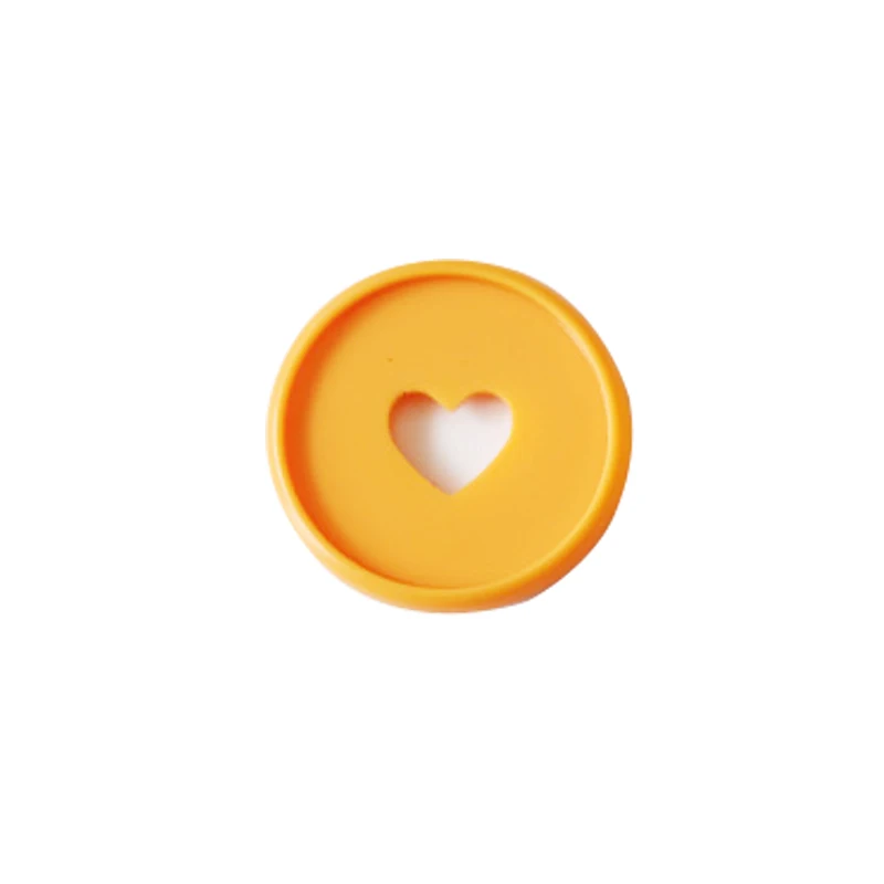 12pcs-orange 12 шт. блокнот в форме сердца с грибовидным отверстием и кнопкой блокнот пластиковый в рулонах со свободными листьями на 360 градусов Складная дисковая Пряжка офисные принадлежности - Цвет: 12pcs-orange
