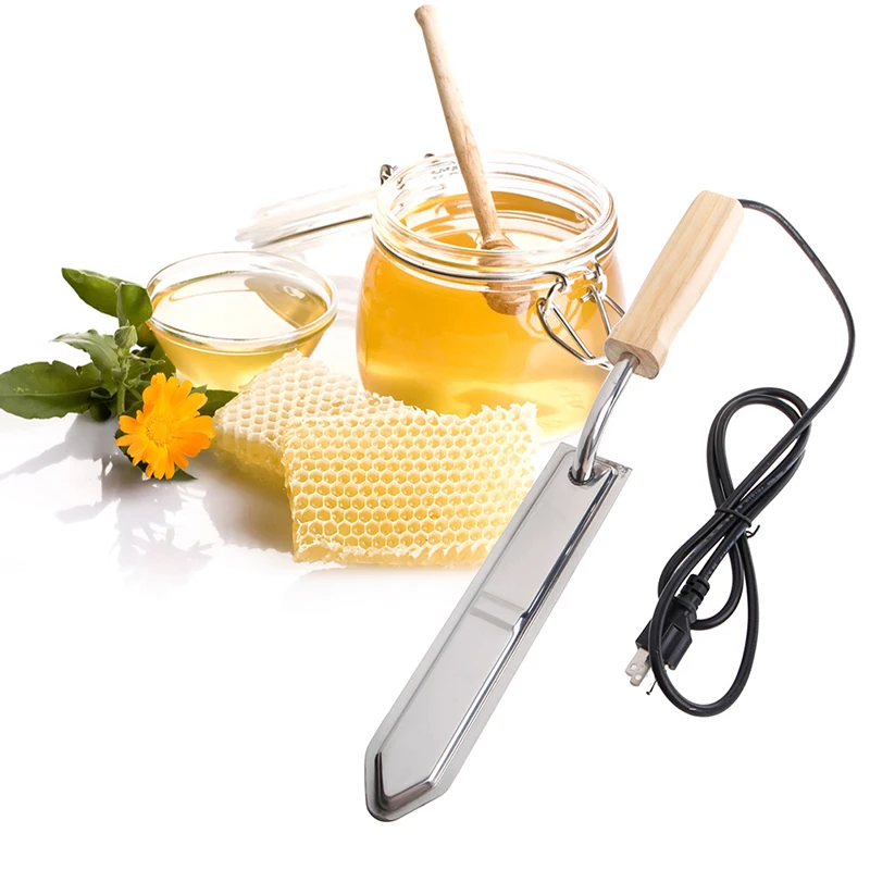 Electric Uncapping Knife Bee Honey Scraper Hot Knife Stainless Steel Extractor
