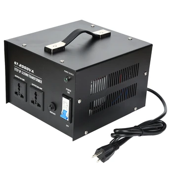 

2000W AC Voltage Converter 110V to 220V Single Phase Power Transformer with Circuit Breaker Overload Protection US Plug