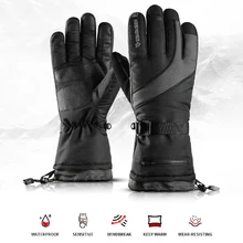 Лыжные перчатки водонепроницаемые перчатки с подогревом зимние уличные перчатки для верховой езды, велоспорта, сноуборда с сенсорным экраном противоскользящие плюшевые теплые зимние перчатки SK03
