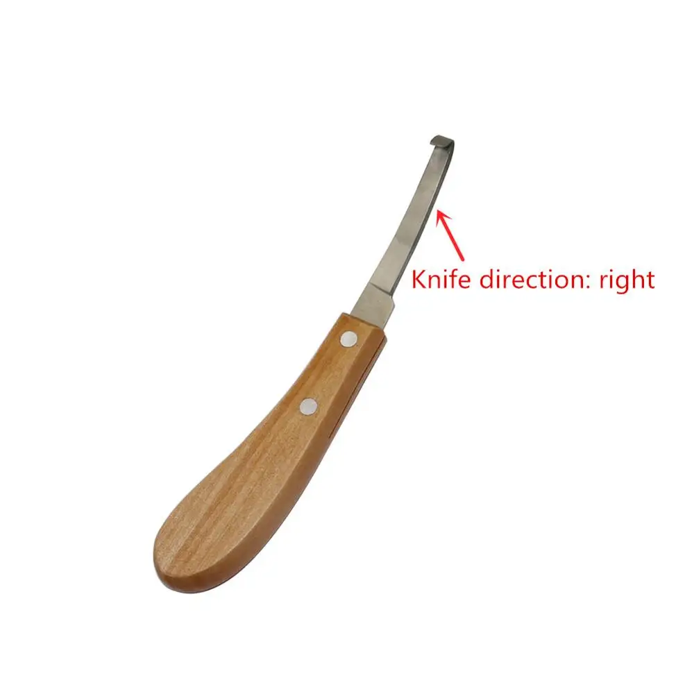 Livestock Horse Cattle Hoof Knife Scissors Goat Sheep Pig Foot Repairing Neat Tools Veterinary Right/Left Hand Use Hoof Cutter - Color: Knife edge to right