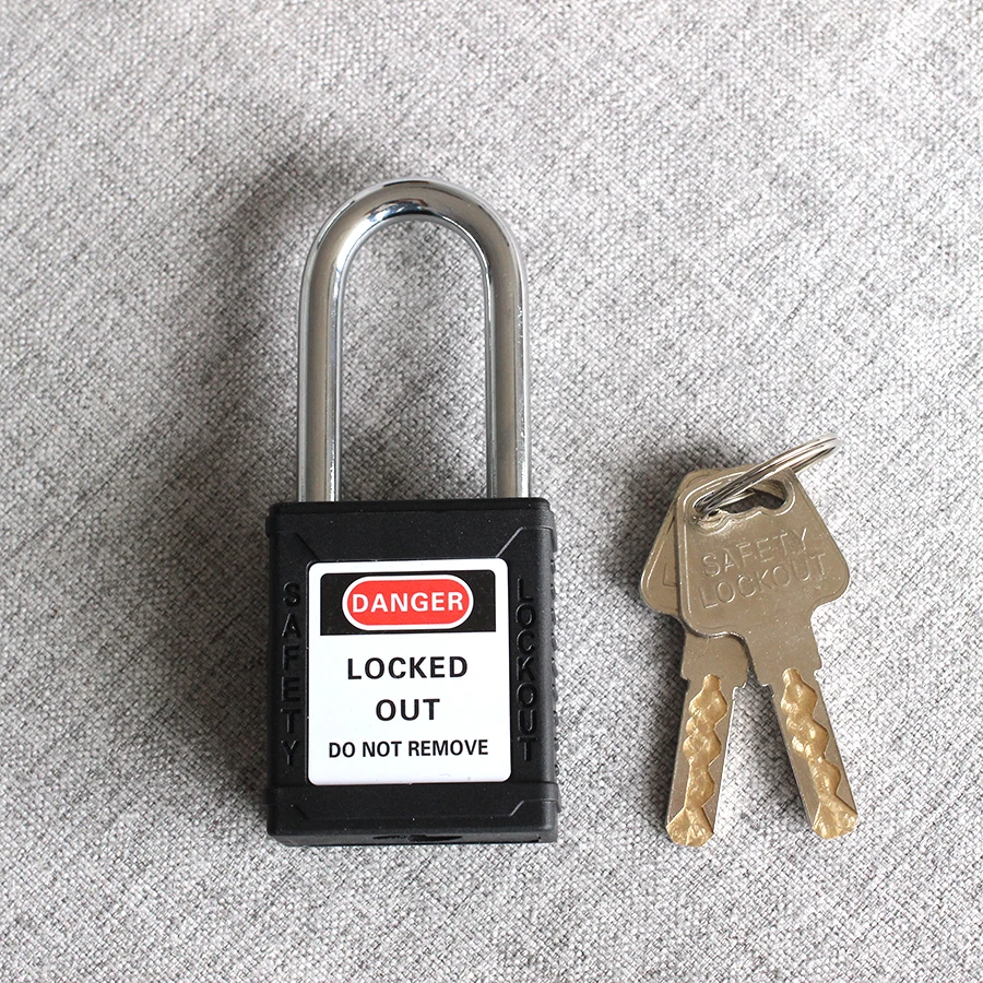 38mm steel shackle safety padlock industrial padlock with same key or