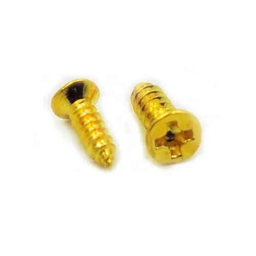 Wkooa Self Tapping Screws Small Philips Countersunk Head Flat Steel Golden Jewelry Box Screws Pack 1000