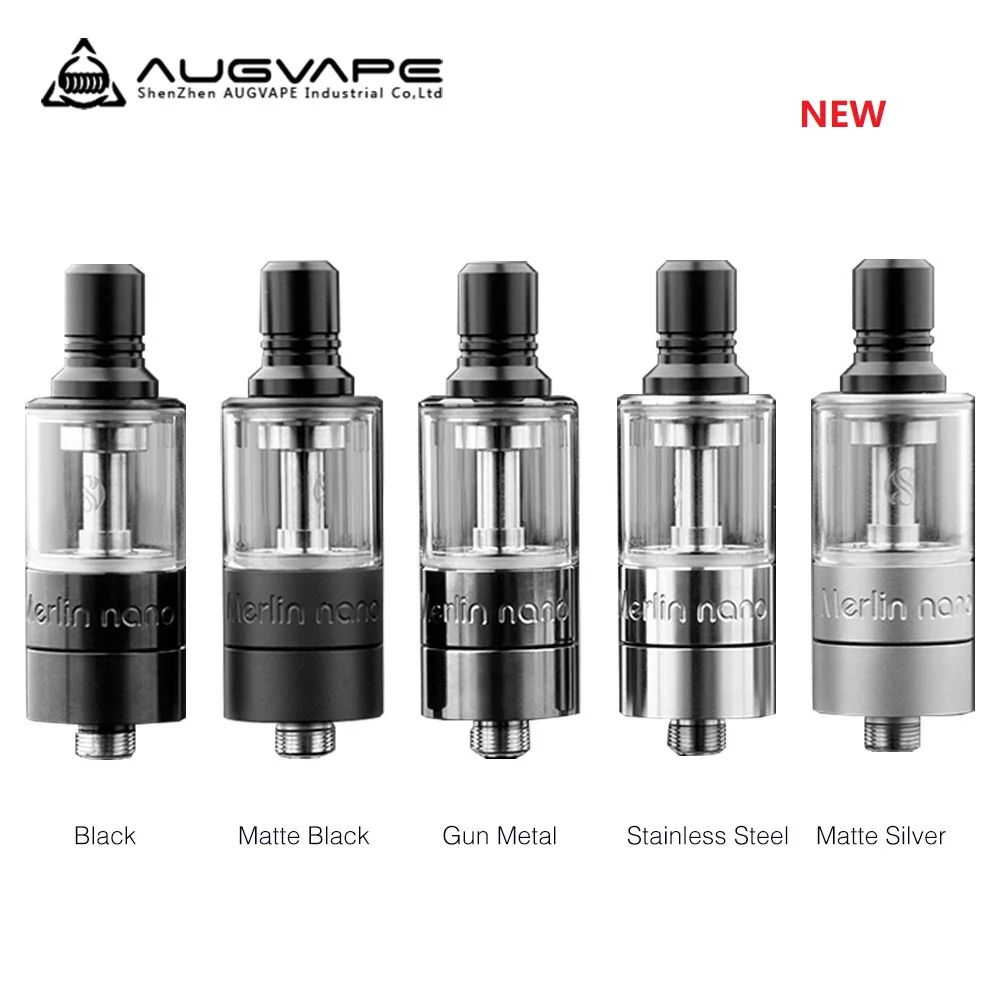 

NEW Original Augvape Merlin Nano MTL RTA Atomizer 2ml/3.5ml 18mm E-cig Tank w/ Two Post Single Coil Deck Vs INTAKE RTA / Zeus X