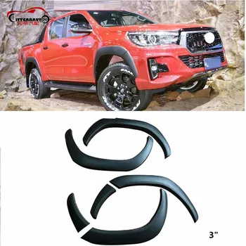 

ORIGINAL STYLE CAR FENDER FLARE STYLING MOULDINGS BODY KITS COVER FIT FOR HILUX ROCCO 2018 PICKUP 4*4 AUTO ACCESSORIES