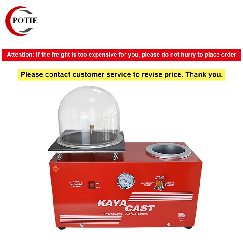 220V 2L Capacity Metal Melting Machine Digital Vacuum Casting Equipment for Gold Silver Alloy Refining Jewelry Making Device