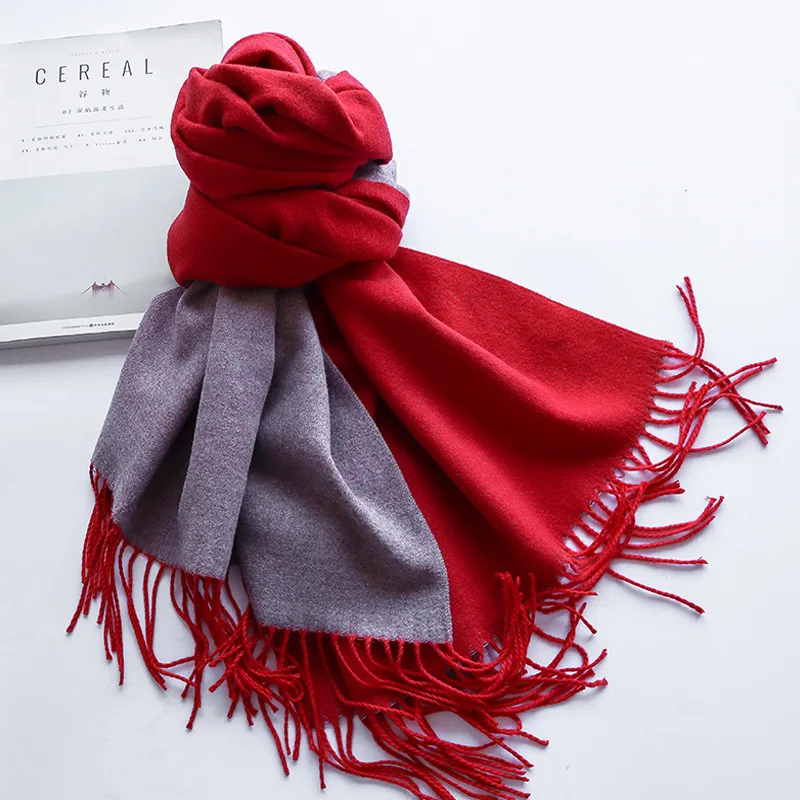 Женские кашемировые шарфы с кисточками сезон зима осень 2020 длинный женский шарф