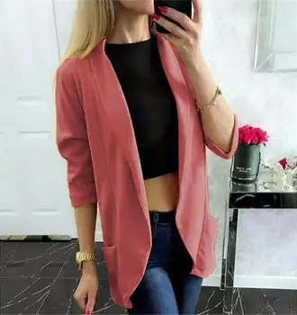 

Blazers Women Fashion Long Sleeve Slim Fit Candy Solid Color Casual Blazer Suit Office Lady Coat Cardigan Outwear Top