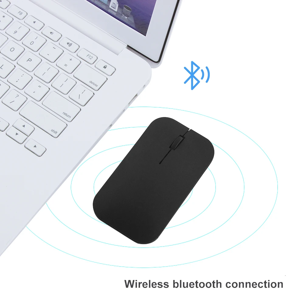 CHYI Бесшумная Беспроводная Bluetooth 4,0 мышь перезаряжаемая оптическая компьютерная мышь Ультра тонкая компьютерная мышь для Macbook microsoft ноутбука