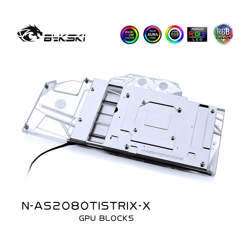 Блок водяного охлаждения Bykski для ASUS ROG STRIX GTX 2080TI блок VGA кулер GPU 12v 4pin 5v 3Pin