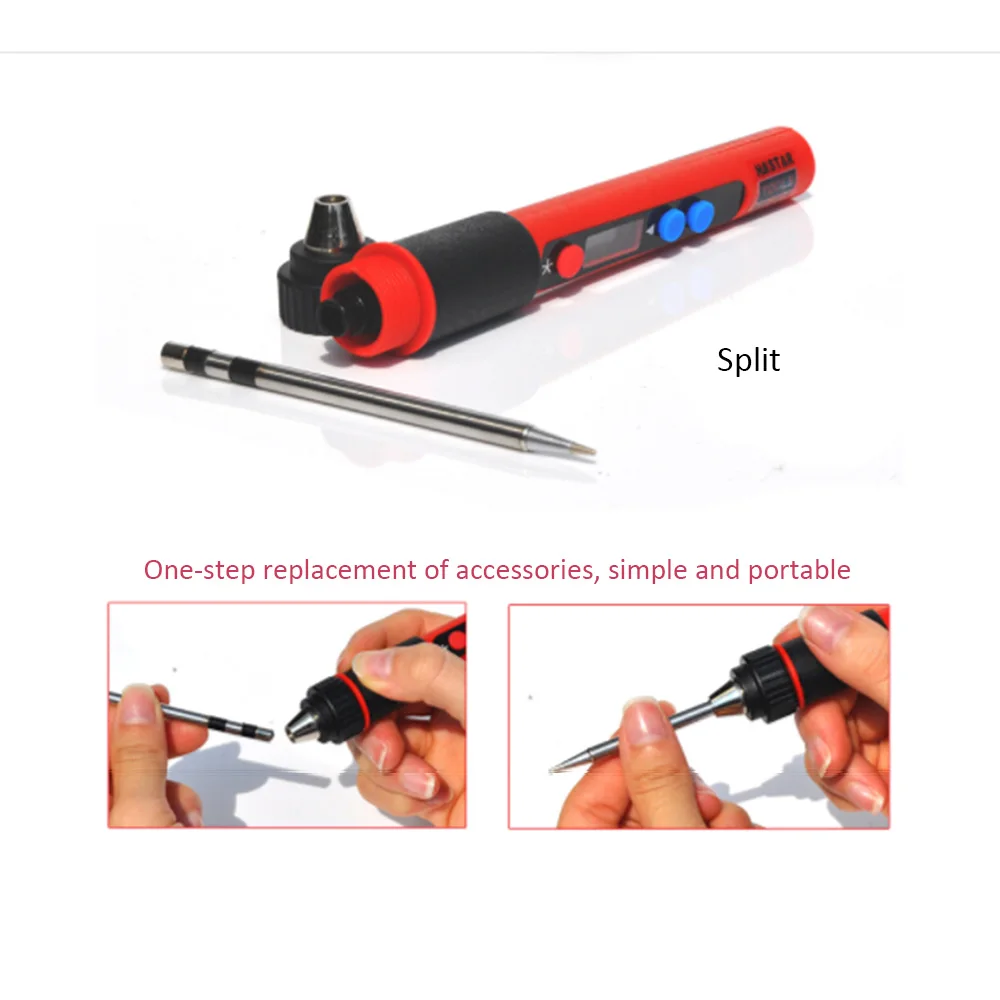 Portable USB Welding Soldering Iron Digital LCD Adjustable Temperature Solder Iron Welding Tools Electronic Repair Tools 5V 10W