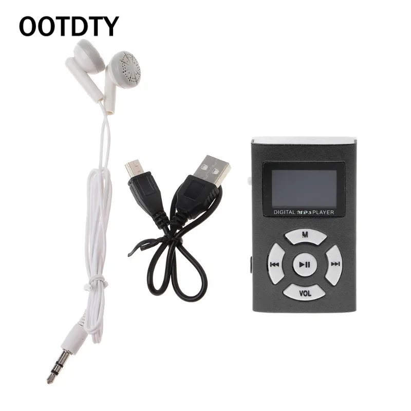 Черный MX-808 мини USB алюминиевый ЖК-экран 32 ГБ Micro SD TF карта цифровой музыкальный mp3-плеер - Цвет: Черный