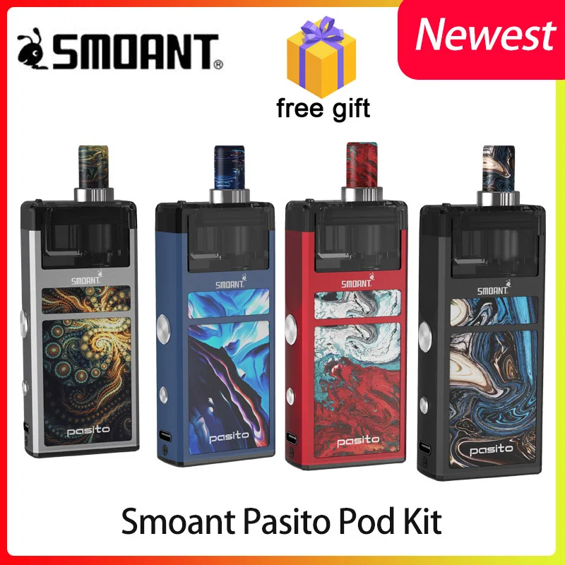 Вейп Smoant Pasito Pod Kit 1100 мАч 3 мл сетчатая катушка MTL DTL электронная сигарета вейп vs frenzy