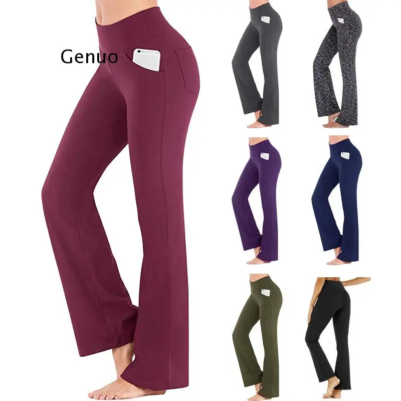 Women Black Flare Skinny Leg Pants 2020 
