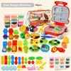 12colors Creative Kids Clay Toy Plasticine Tool Set Hamburger Noodle Ice cream Machine DIY Made Mold Play House Toys Kit 3