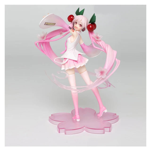 2020 New 23cm Anime Pink Sakura Ghost PVC Action Figures Girls Model Toys Collecting Gifts for Girls Dress wedding Spring 18cm miku