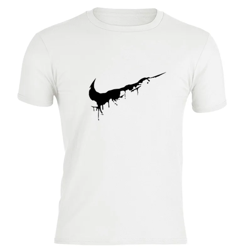 

T-shirt Man Brand Logo Print Tops Tee White All-match Unisex Slim Sports Style Cotton Short Tee Fast-dry Soft Material Shirt