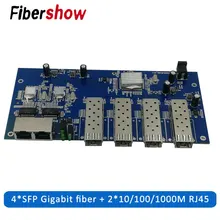 Гигабитный Ethernet-коммутатор волоконно-оптический переключатель промышленный Класс 4 1,25G sfp волоконно Порты и разъёмы 2 RJ45 10/100/1000M печатной платы
