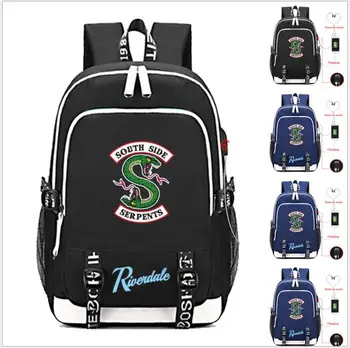 

Riverdale South Side Serpents RHS Backpack School Bag w/ USB Fashion Port/Lock /Headphone Travel School Students Bag
