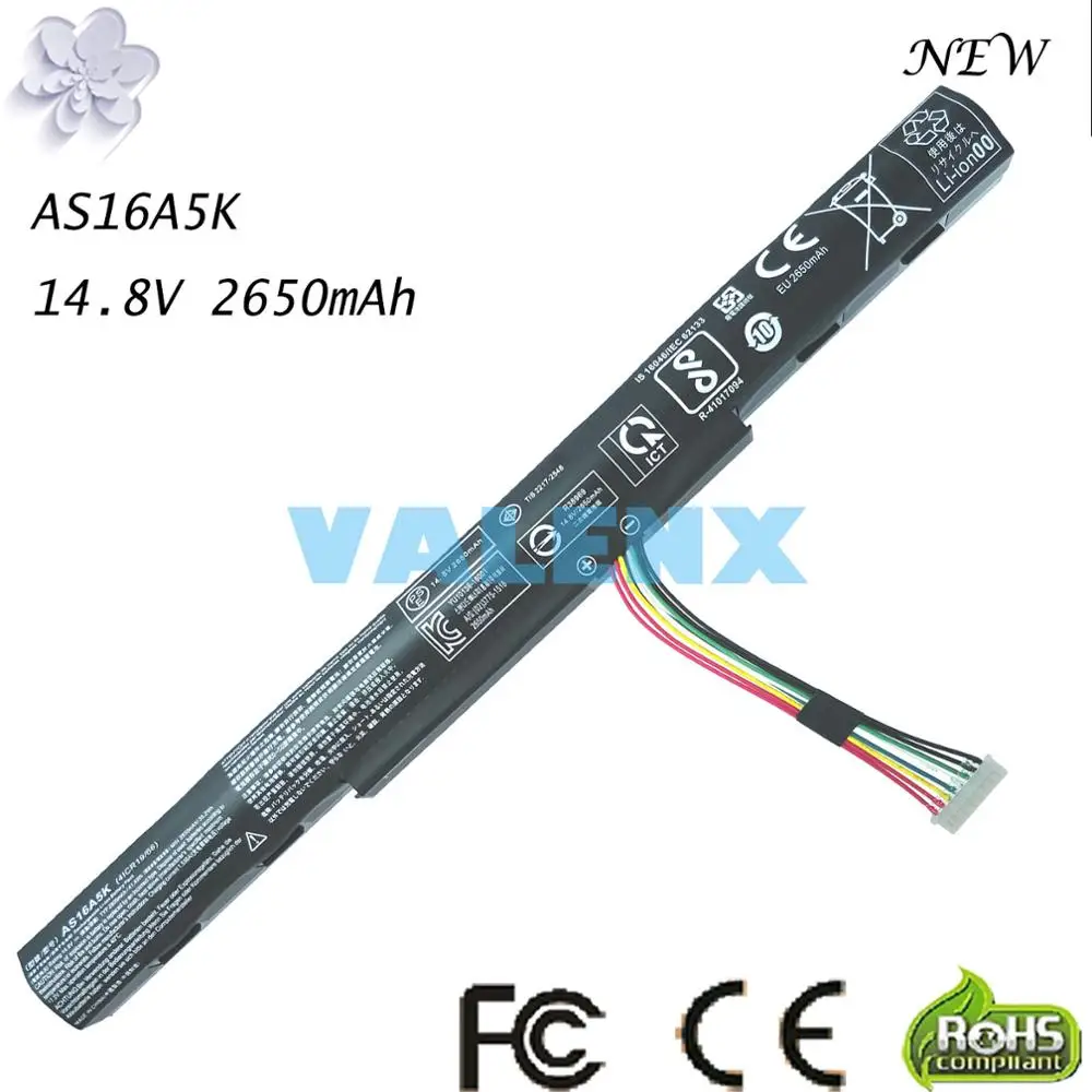 Laptop Battery for Acer AS16A5K AS16A7K AS16A8K Aspire E15 E5-475G 523G 553G 573G 575G 774G E5-575 E5-575-59QB Series | Компьютеры и