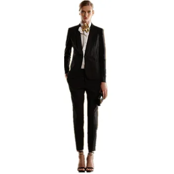 

Women's new fashion slim suit two-piece suit (jacket + pants) ladies business office dress support custom