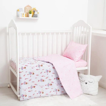 

Bed linen Kroshka Ya baby "Gymnastics" 147 × 112 cm. 60 × 120 + 20 cm, 40 × 60 cm. 100% cotton, calico