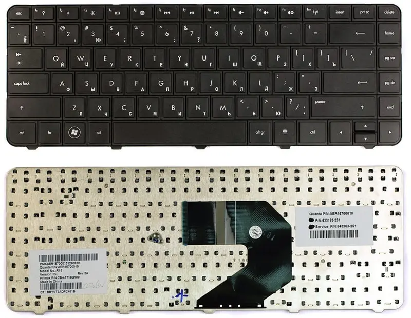 Клавиатура для HP Pavilion G4 G4-1000 G6 G6-1000 CQ43 CQ57 CQ58 250 G1 430 630 635 650 655 2000 Series Русская Чёрна |
