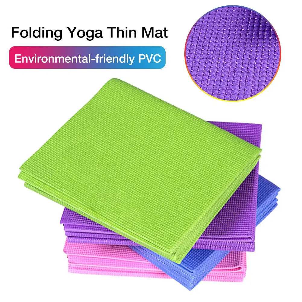 

Folding Yoga PVC Mat Thin Non-slip Yoga Mat for Travel Household Folding Yoga PVC Mat Thin Non-slip Yoga Mat for Travel Househol