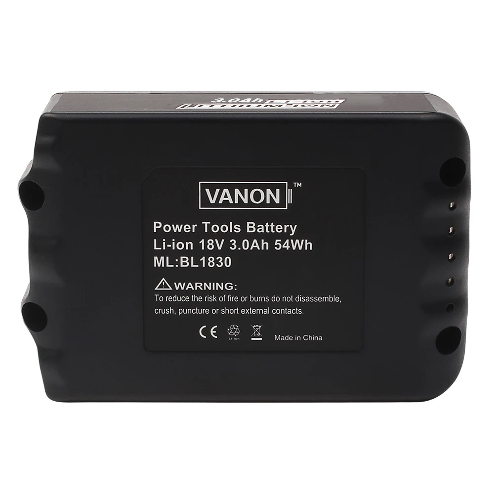 VANON для makita 18V li-ion 3000mAh 3.0Ah перезаряжаемая Съемная батарея электроинструменты BL1830 черный 194205-3 194309-1