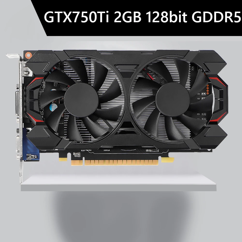 GTX750Ti 4G 128bit GDDR5 NVIDIA Low-Noise Desktop Computer Graphic Card PCI-Express 2.0 HD Gaming Video Cards with Dual Cooling video card in computer Graphics Cards