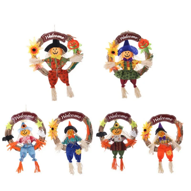 

Novelty Halloween Bar Door Pendant Cute Scarecrow Witch Decor Ornament Party Gifts