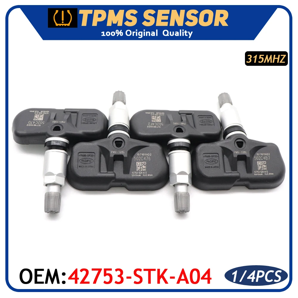 Датчик давления в шинах TPMS система мониторинга 42753-STK-A04 для Acura MDX TSX RDX Honda Pilot 2007-2015