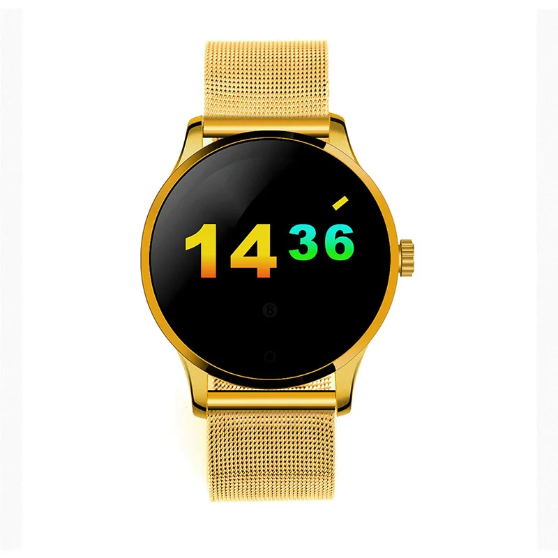 Gold Metal Новые смарт-часы K88H Bluetooth Smartwach 1,2 ''ips экран Поддержка пульсометр шагомер наручные часы для IOS Android - Цвет: Gold Metal