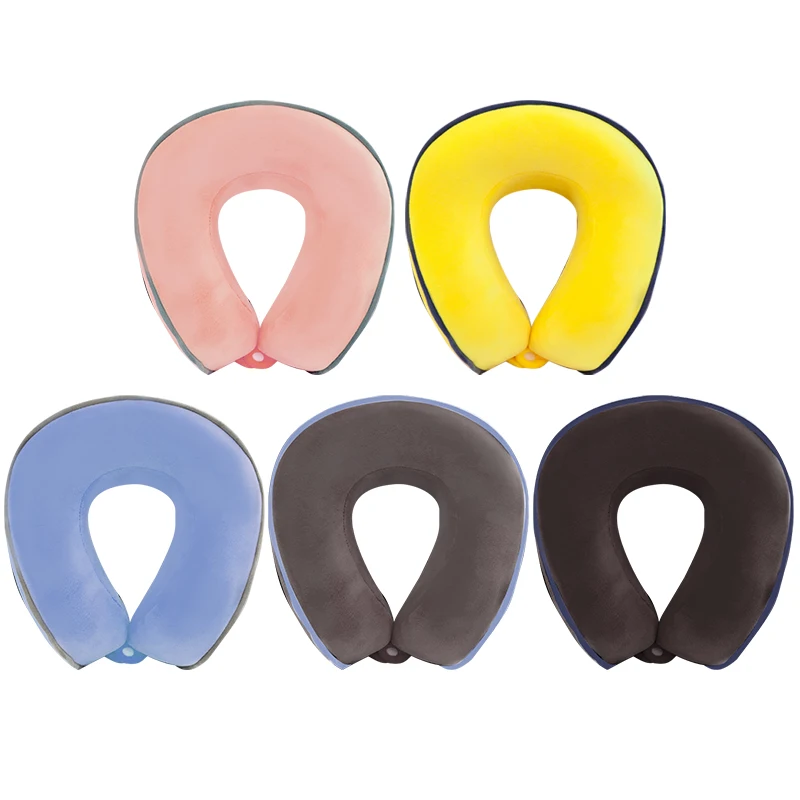 1PCS U-Shaped Pillow Memory Foam Neck Pillows Airplane Soft Slow Rebound Cervical Travel Pillow For Air Car Home Bedding