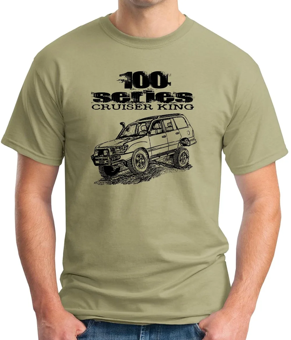 

2019 Short Sleeve O-Neck 100 Series Cruiser King design with UZJ100 Land Cruiser image Summer Men Clothing