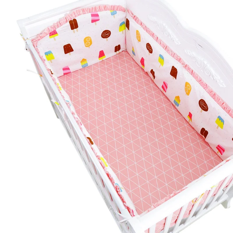 5 шт. детские кроватки вставки для кроватки мультфильм ограждение детской кроватки хлопок кроватка для новорожденного бамперы детская защита для кроватки подушки детские постельные принадлежности набор