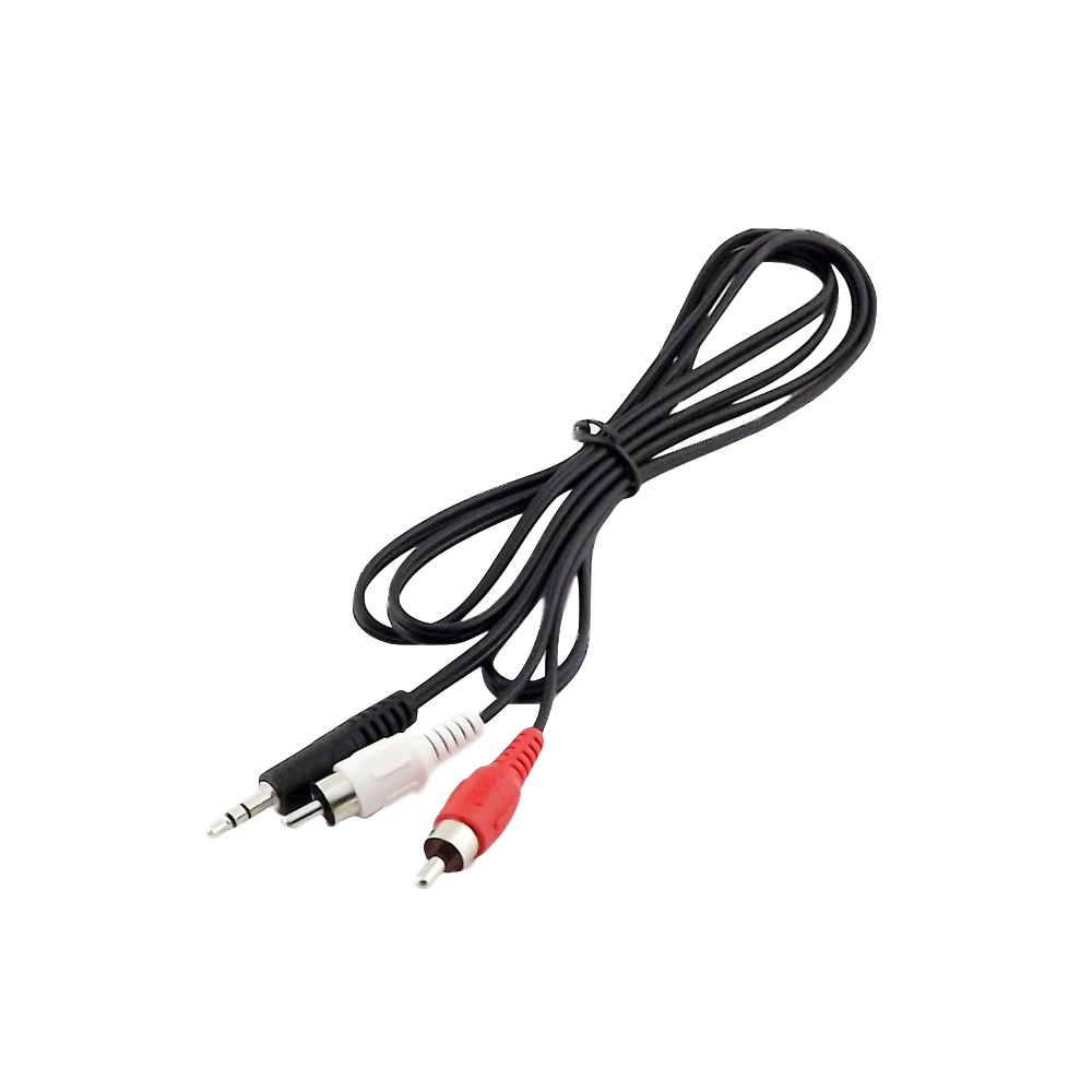 10x 3 5mm Stereo Male Plug to 2RCA Phono Male Audio AV Video Headphone Adapter Connector Cable Cord 1 5m 3m 5m